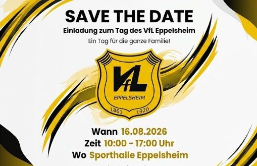 Flyer für den Tag des VfL Eppelsheim am 16.08.2026